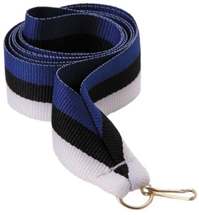 Tryumf Wstążka 22 mm - mėlyna-juoda-balta