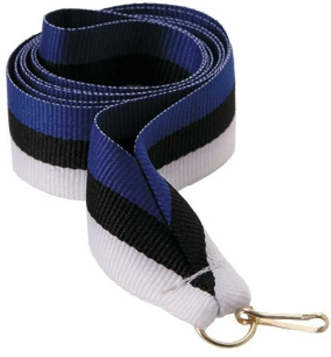 Tryumf Wstążka 22 mm - mėlyna-juoda-balta