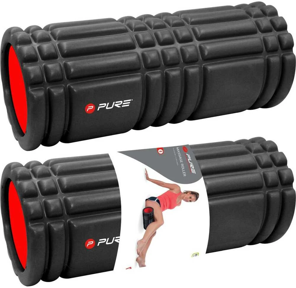 Pure2Improve | Ribbed Training Roller | Juodas