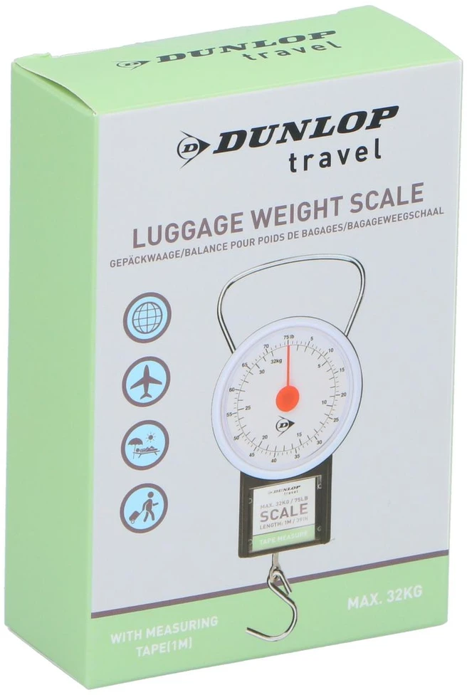 TURISTINĖ SVARSTYKLĖS SU MATUOKLIU MAX 32 KG DUNLOP 194493