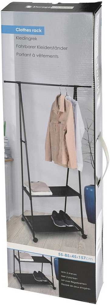 Excellent Houseware Drabužių kabykla metalinas juoda 157 cm