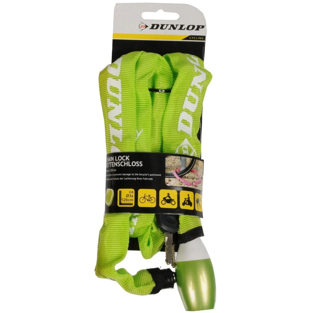 Dunlop dviratinis grandinės užraktas 120 cm