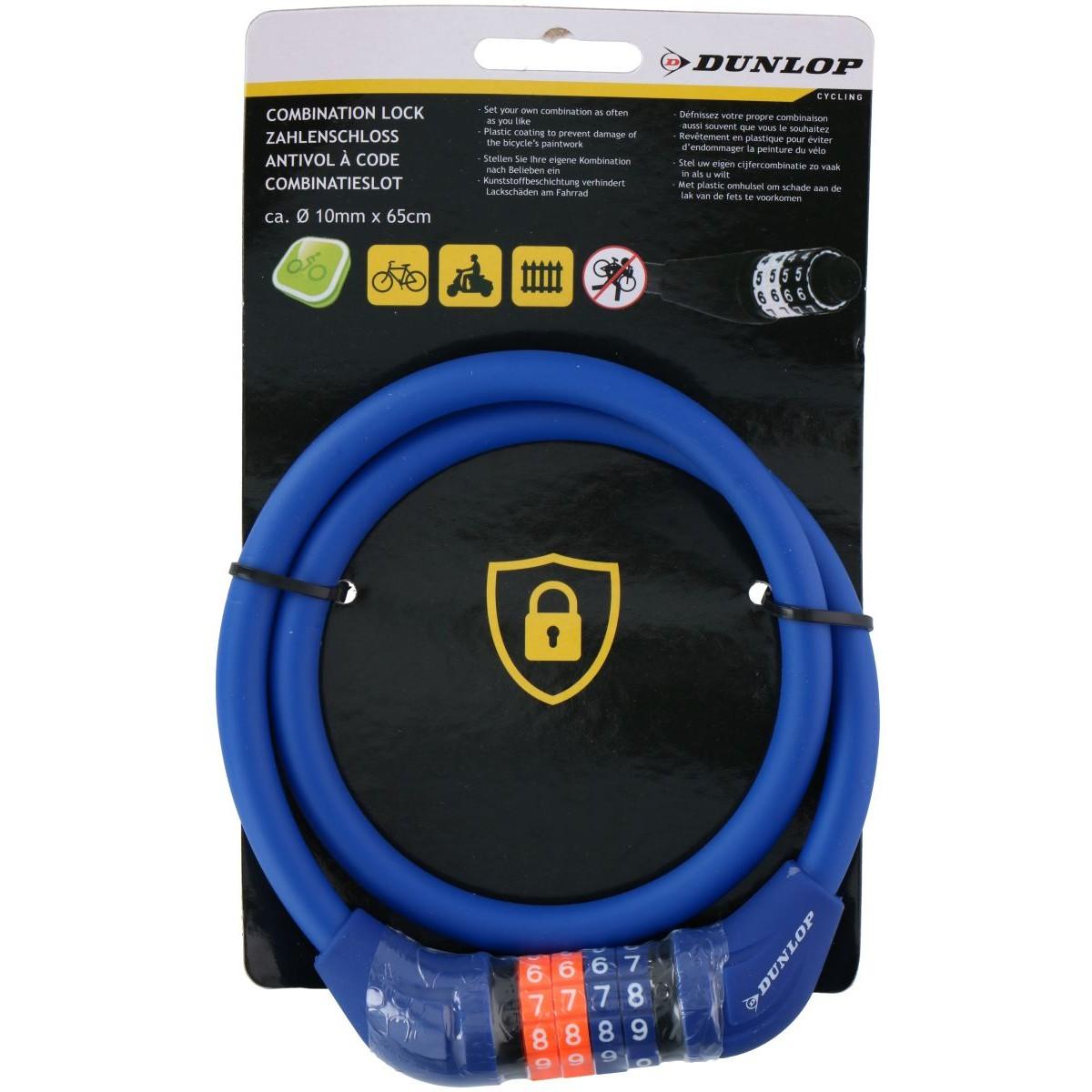Dviračio užraktas su kodu 65 cm Dunlop