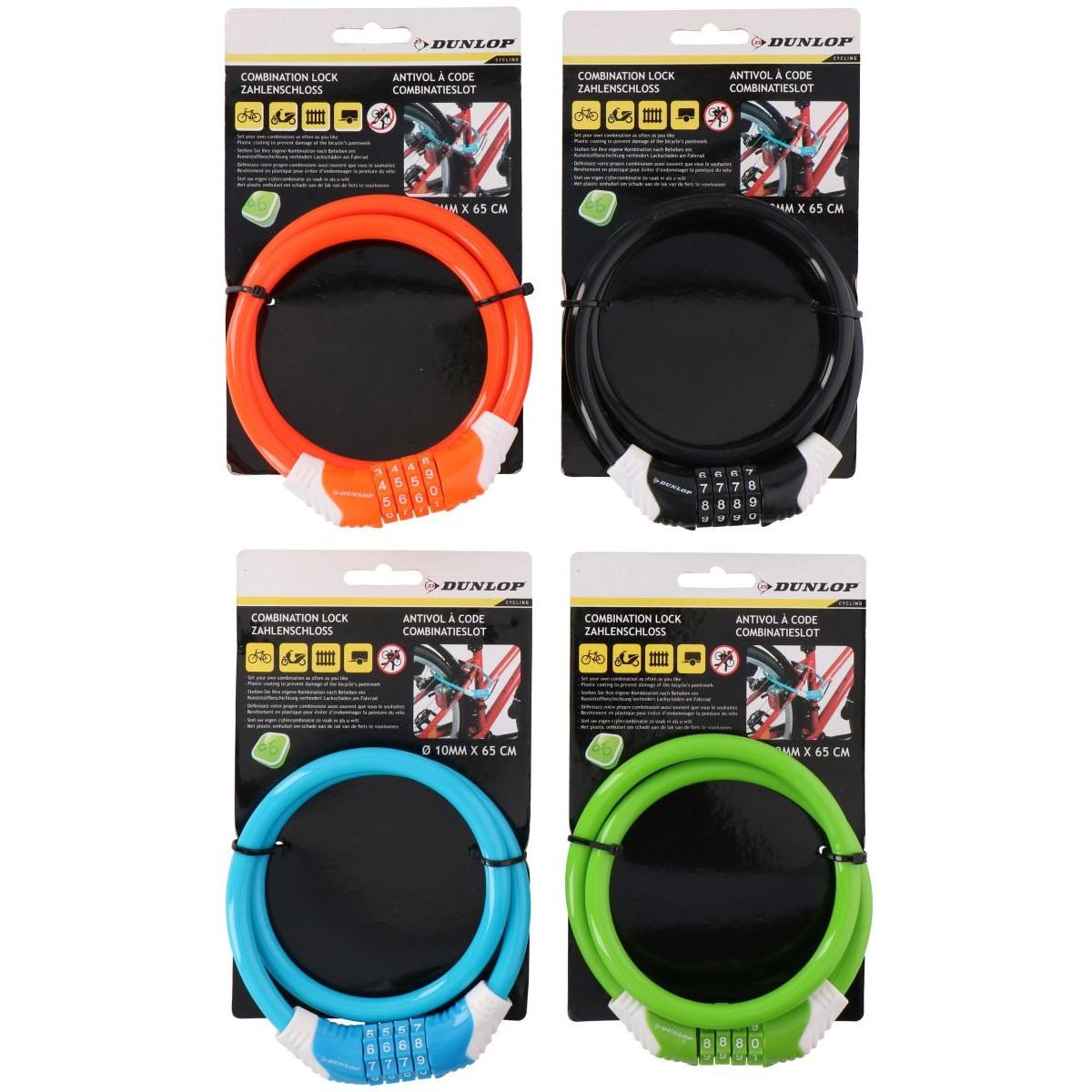 Dunlop Dviračio spiralinė užraktas su kodu