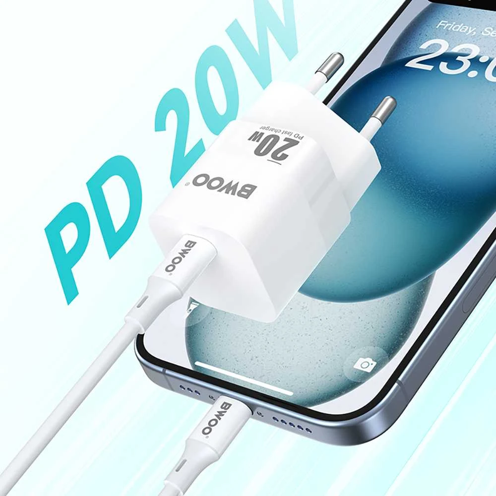 Bwoo 20 W mini sieninis įkroviklis CDA155 USB-C