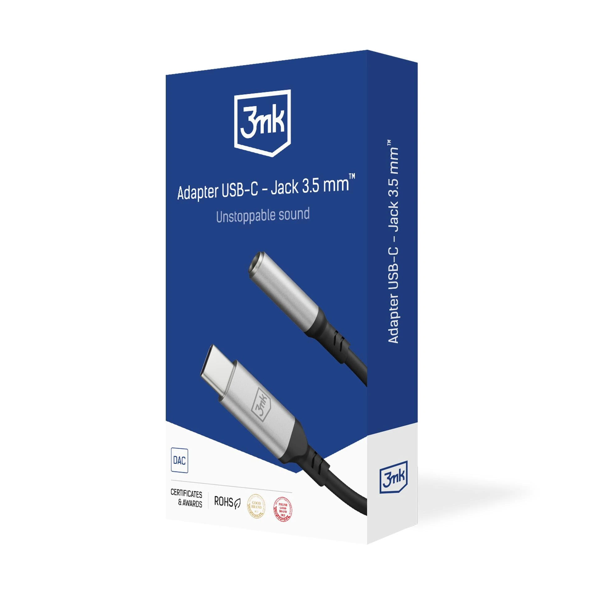 Adapteris 3mk Adapteris USB-C iki 3,5 mm