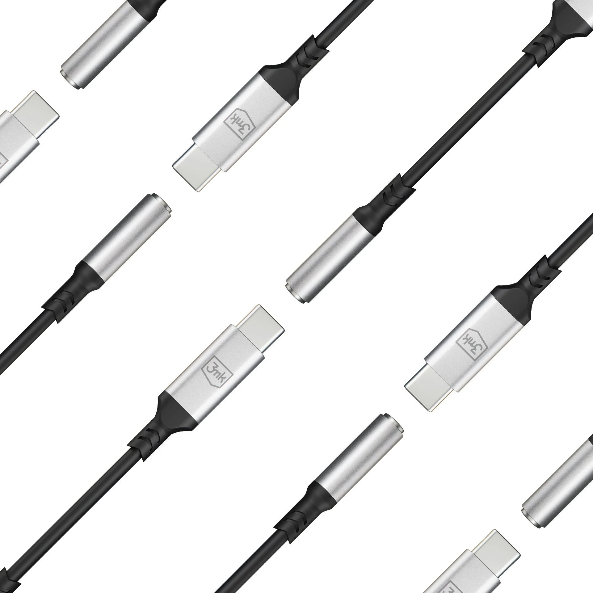 Adapteris 3mk Adapteris USB-C iki 3,5 mm