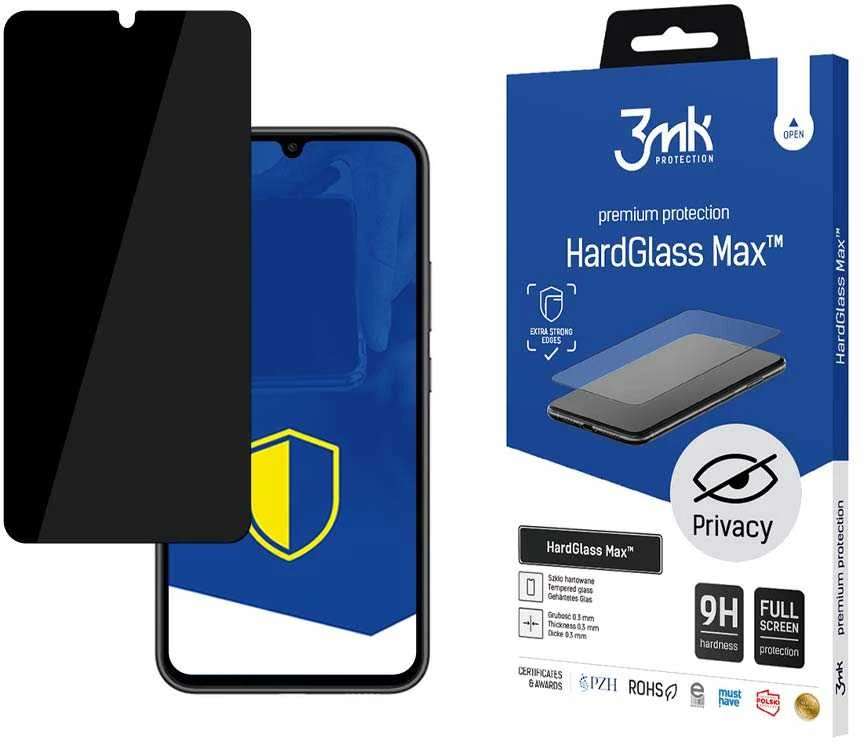 Apsauginis stiklas Apple iPhone 14 Pro 9H Privacy Anti Spy Series 3mk HardGlass Max Privacy