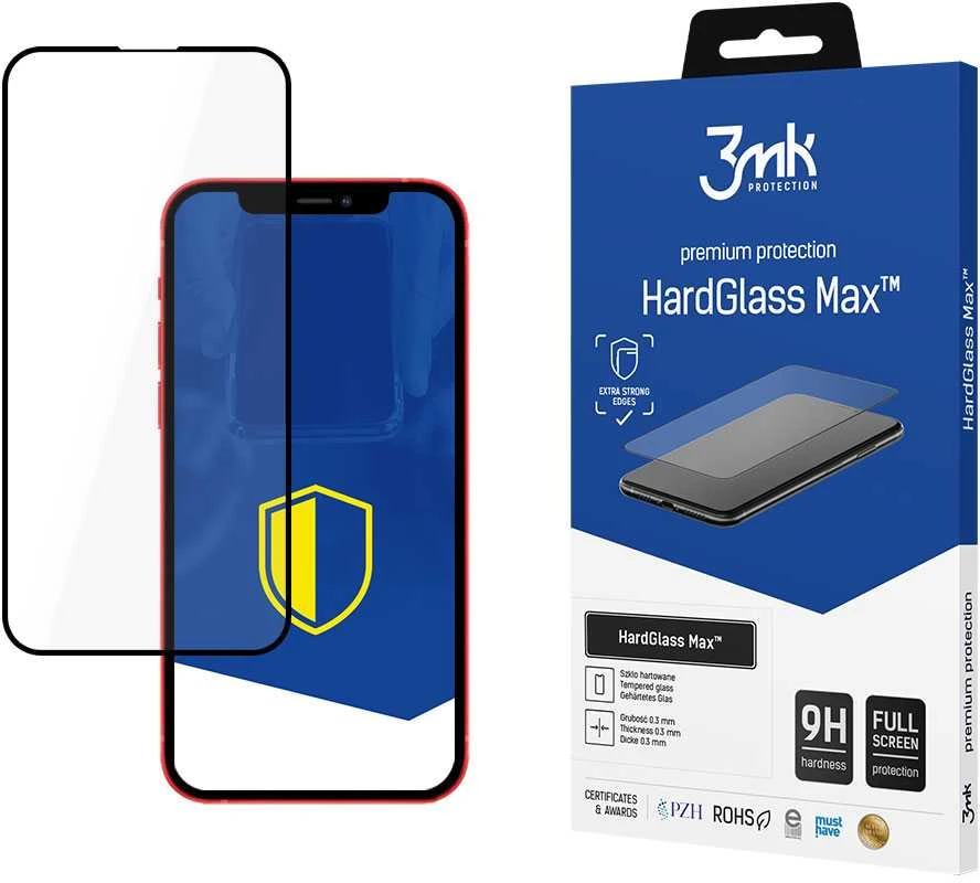 LCD apsauginis stikliukas 3mk Hard Glass Max Apple iPhone 14 Pro Max juodas