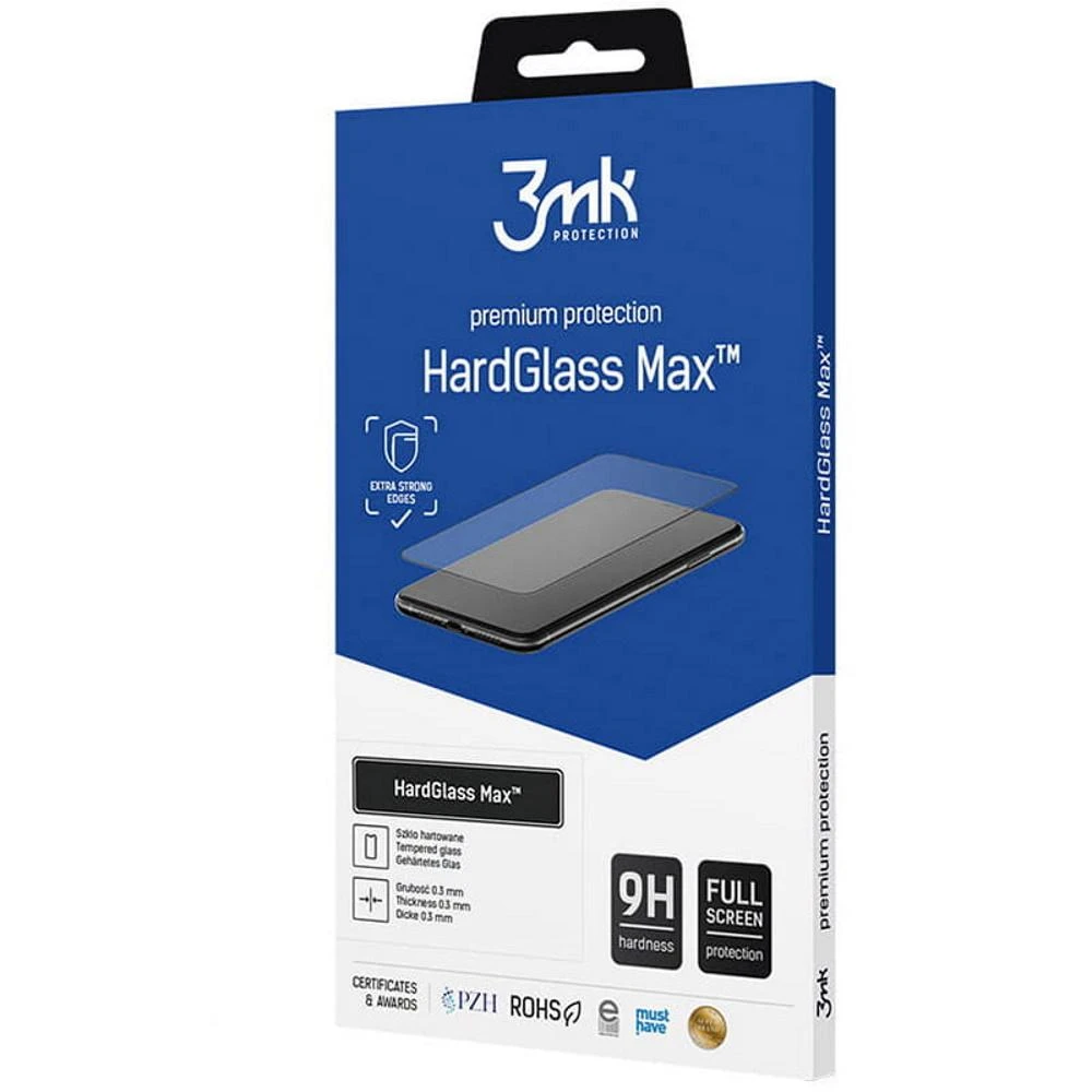 3MK HardGlass Max Samsung Galaxy S906 S22 Plus juodas viso ekrano stiklas