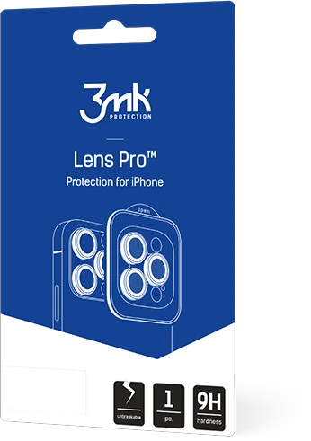 3mk Lens Protection Pro Kameros apsauga with Juodas Frame Apple iPhone 16 Pro / 16 Pro Max