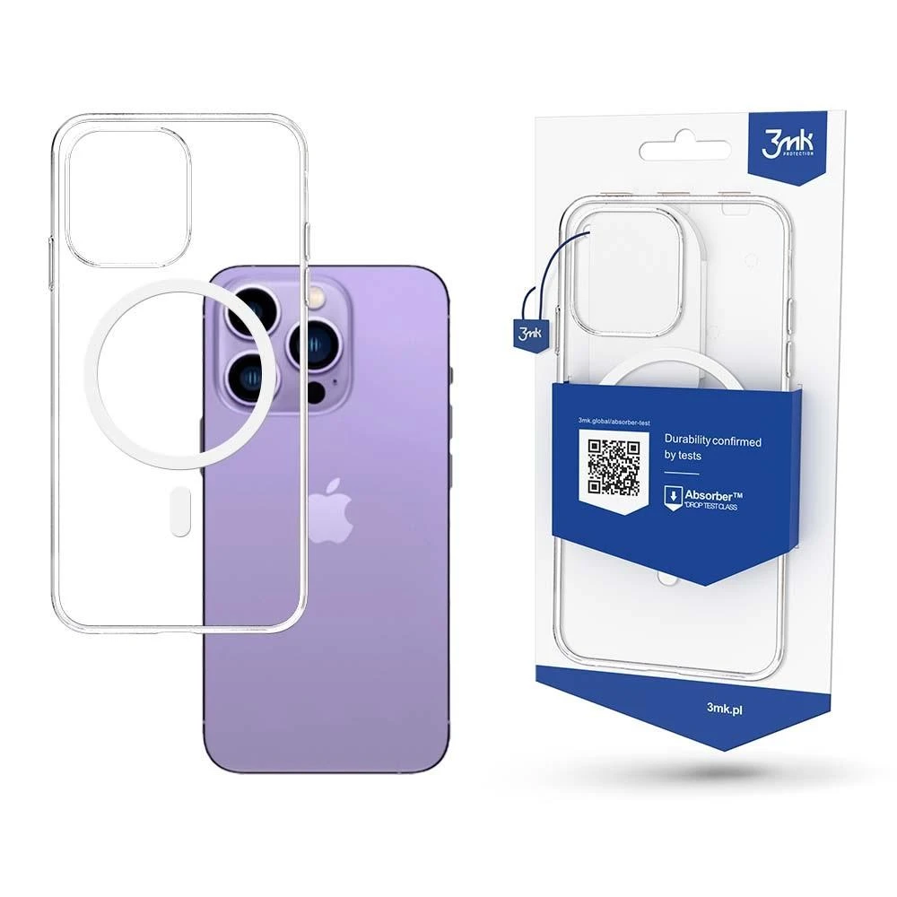 3MK MagDėklas Apple iPhone 14 Plus / 15 Plus 6.7″ skaidrus