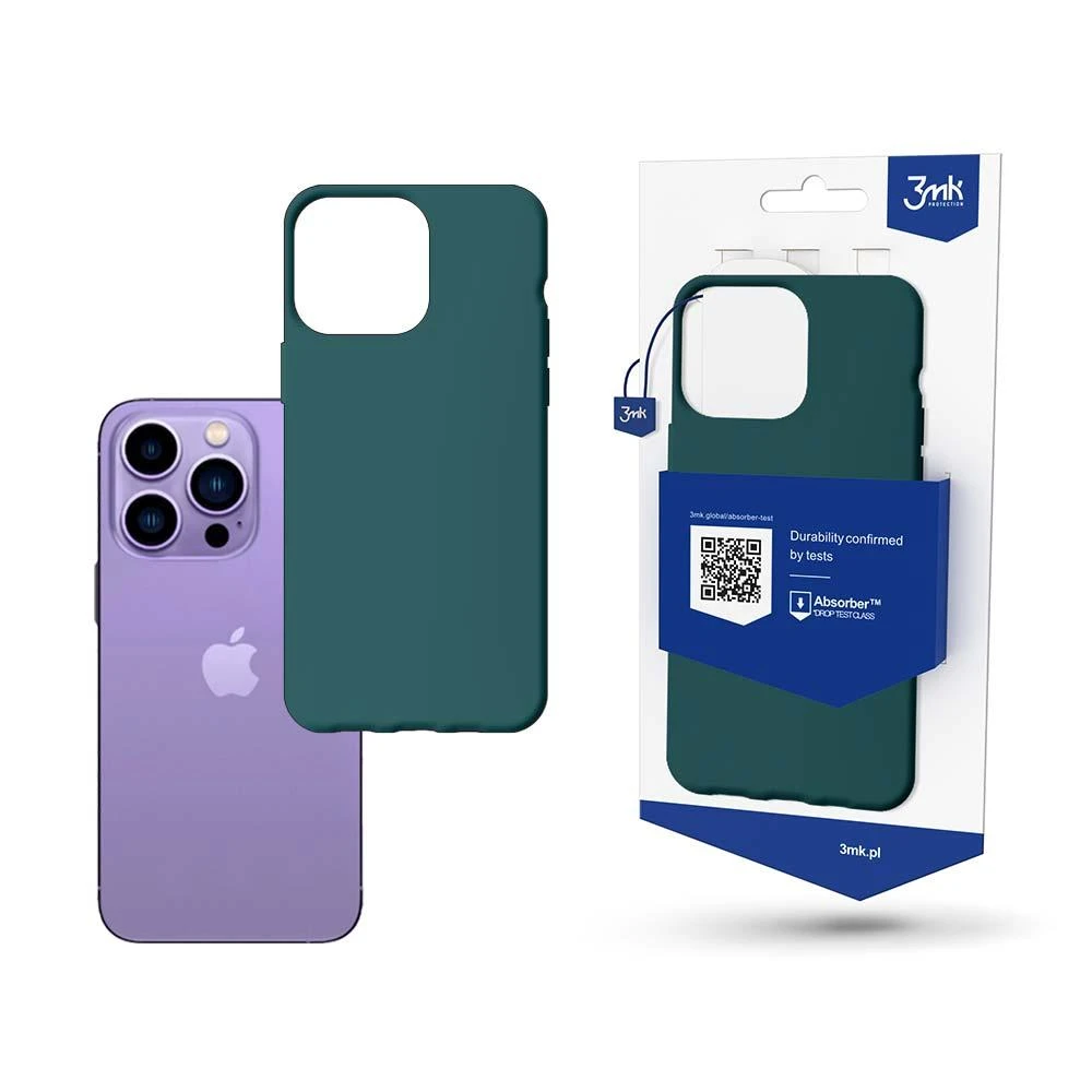 Dėklas 3mk Matt Case Apple iPhone 14 tamsiai žalias