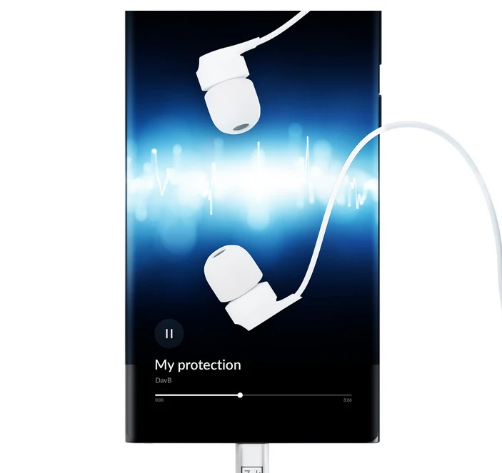 Ausinės 3mk su laidu Earphones USB-C baltos