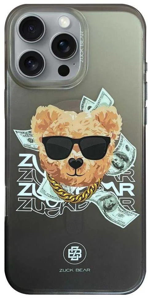 Inne ZUCK BEAR dėklas HAROLD MAG, suderinamas su „MagSafe“, skirtas IPHONE 16 Pro Max, juodas