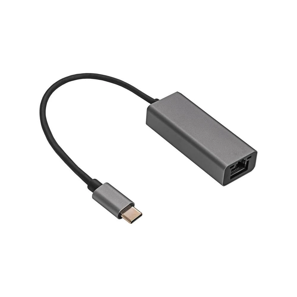 Adapteris su kablem Akyga AK-AD-65 karta jungiama į tinklą USB type C (m) / RJ45 (f) 10/100/1000 ver. 3.0 15cm