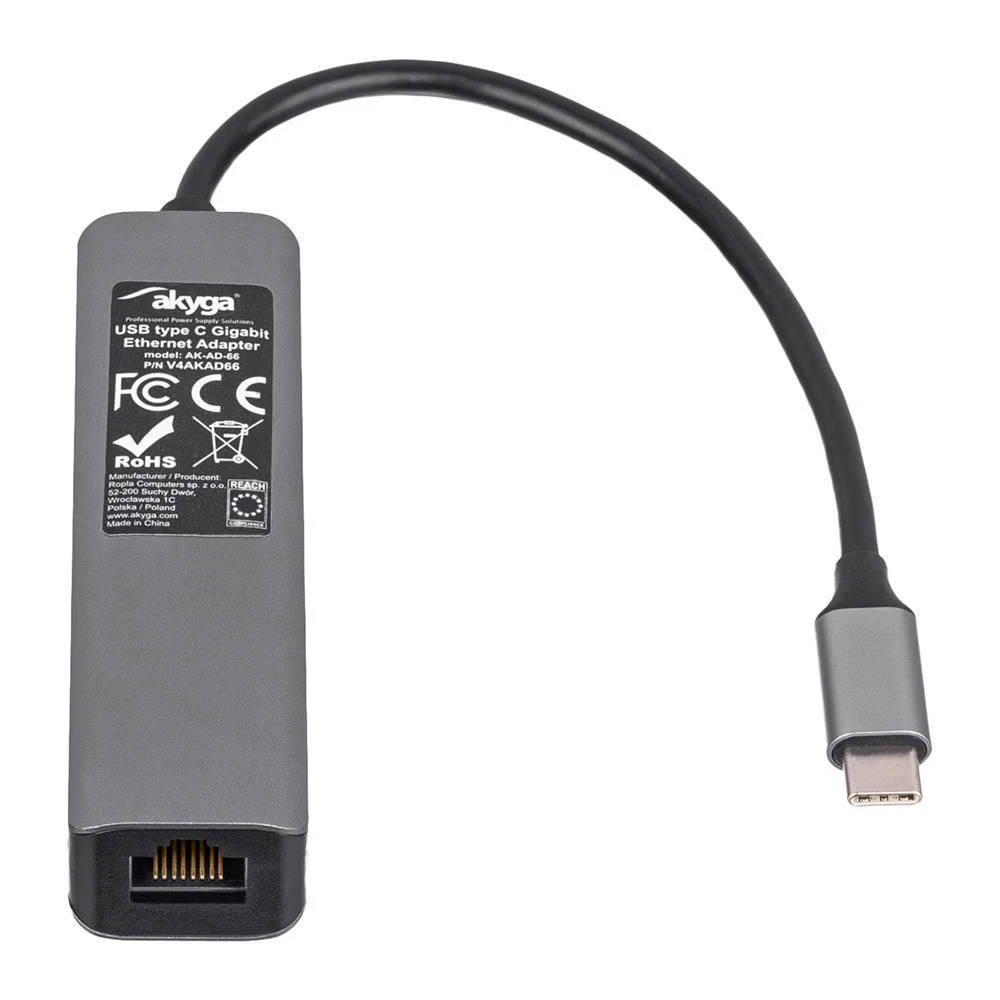 USB C šakotuvas – 3xUSB A ir gigabito Ethernet – Akyga AK-AD-66