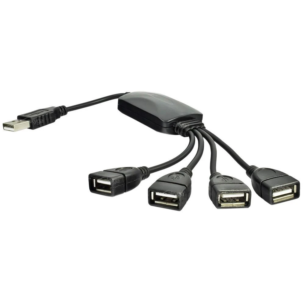 USB šakotuvas Akyga AK-AD-13 (4xUSB 2.0) juodas