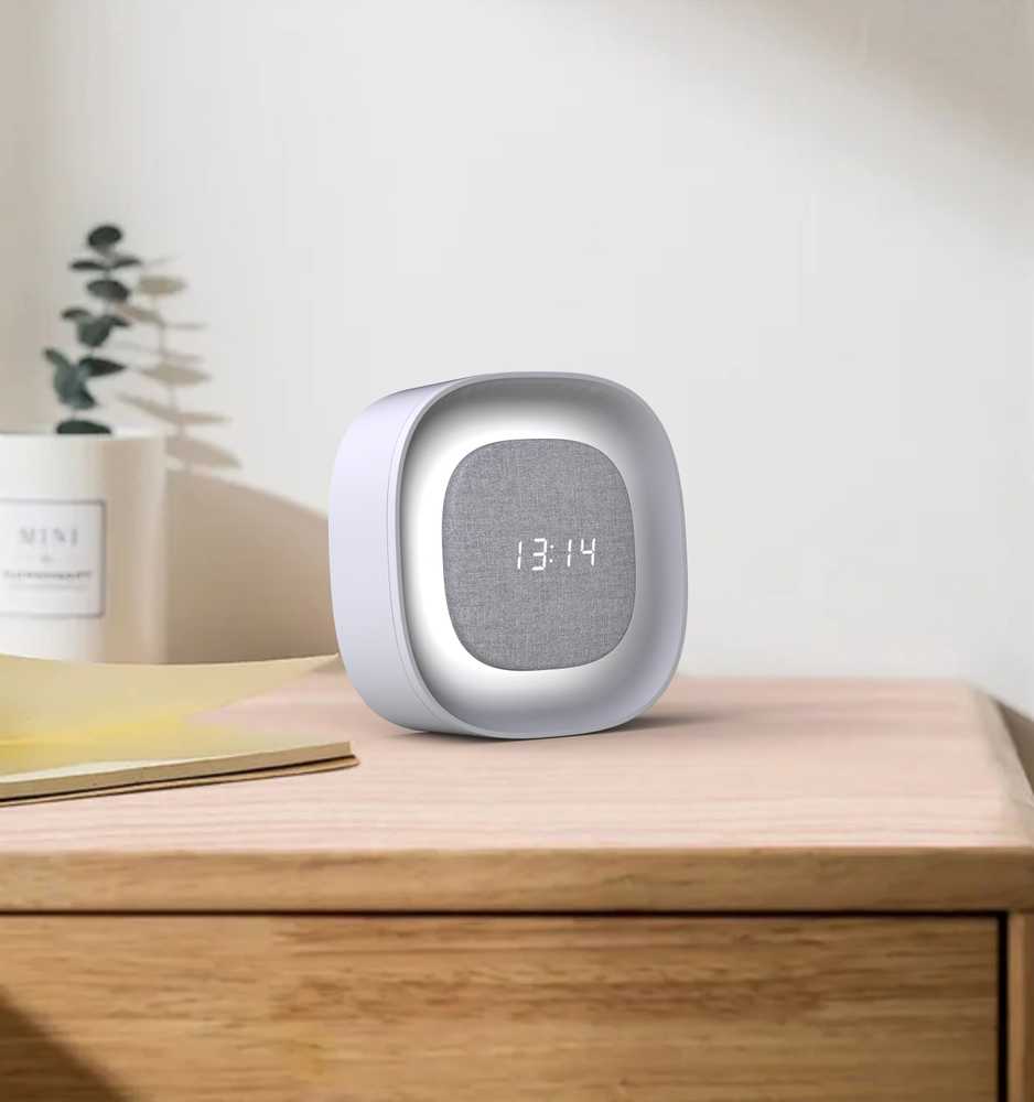 Žadintuvas su Night Light LED PURE FNL-03 BJORN baltos spalvos square Forever Light