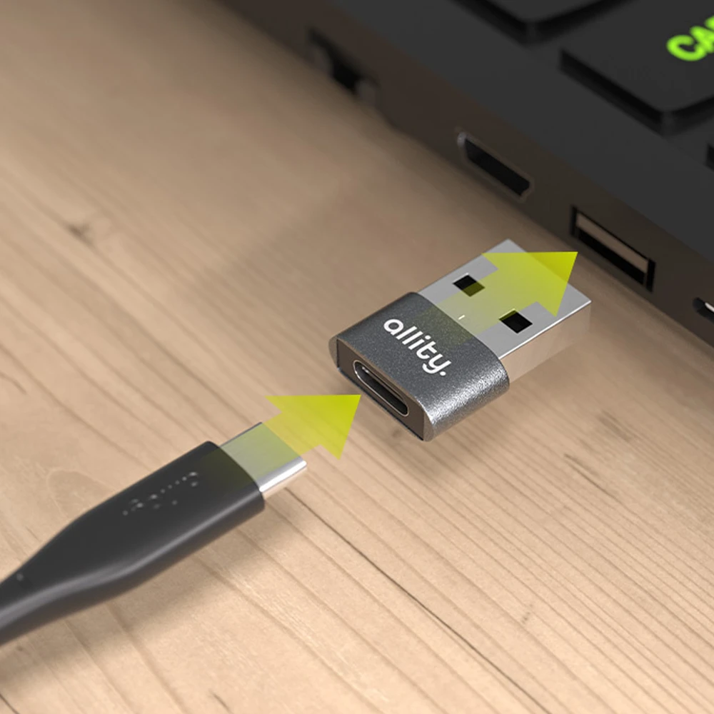 Allity Sp. su o.o. „Allity“ adapteris ABA-101 OTG USB-C į USB, pilkas