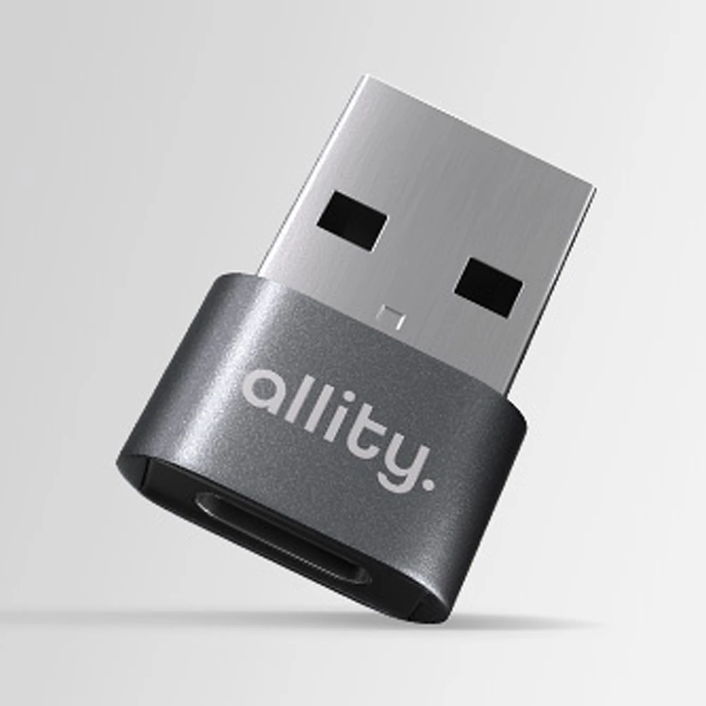 Allity Sp. su o.o. „Allity“ adapteris ABA-101 OTG USB-C į USB, pilkas