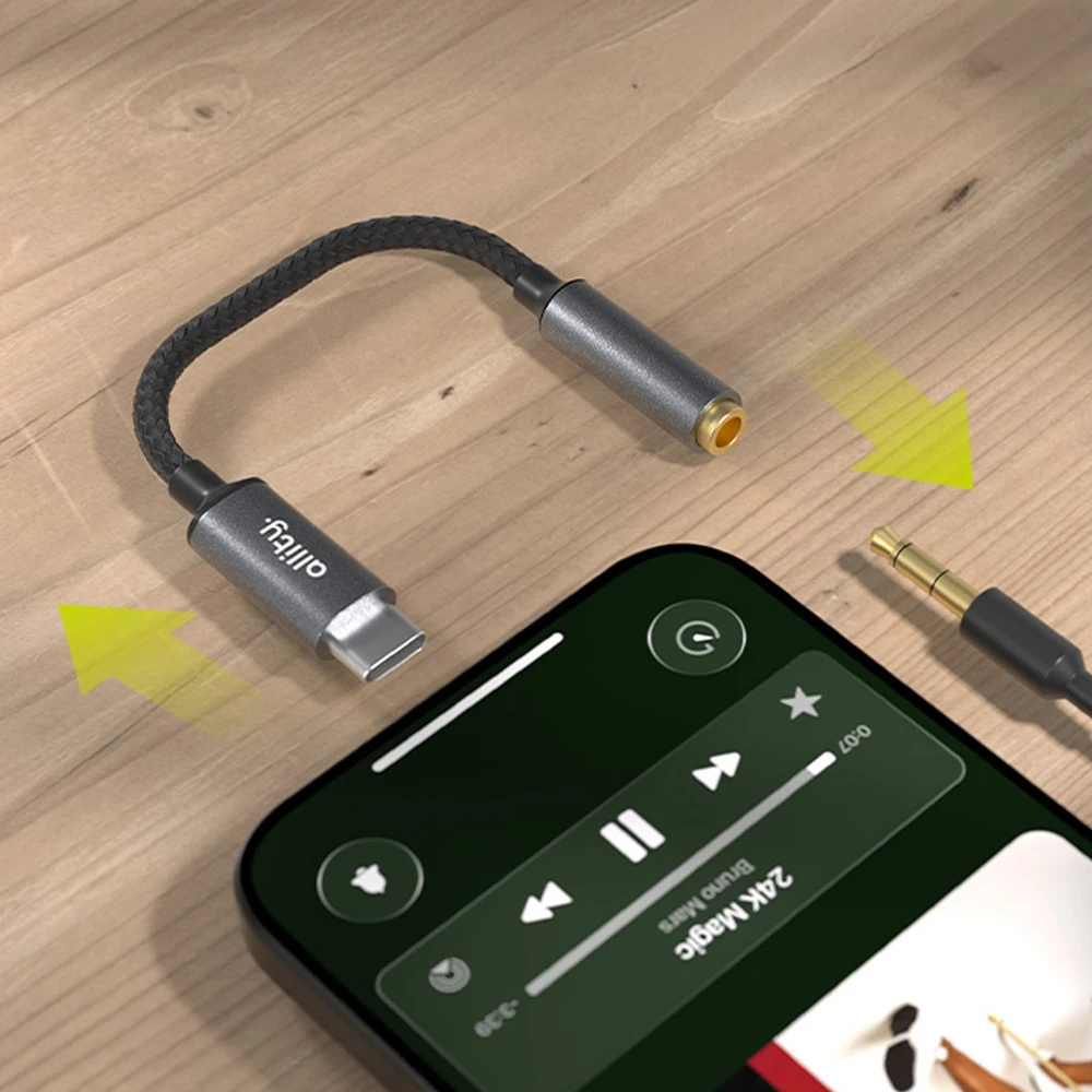 Allity Sp. su o.o. „Allity“ adapteris ABA-200 USB-C į 3,5 mm lizdą, pilkas