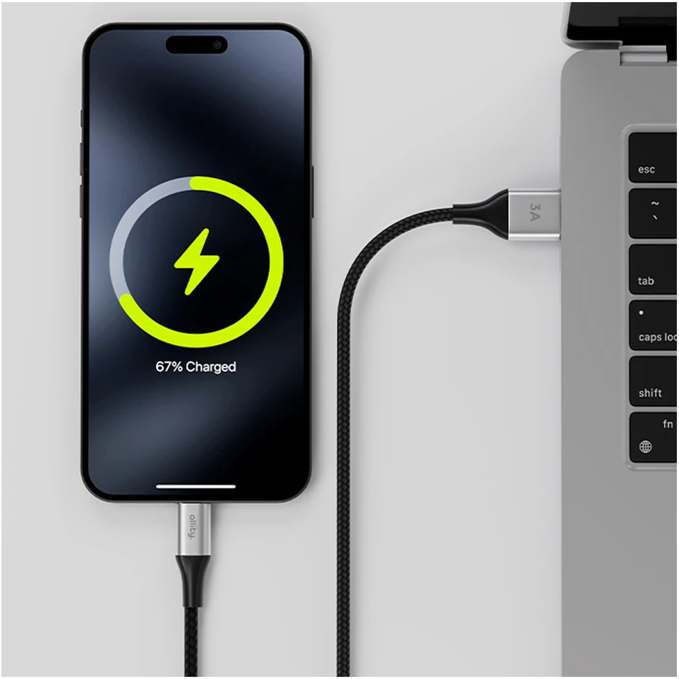 Allity Sp. z o.o. Allity cable AUC-01 USB-A - USB-C 1.0 m 3A juodas