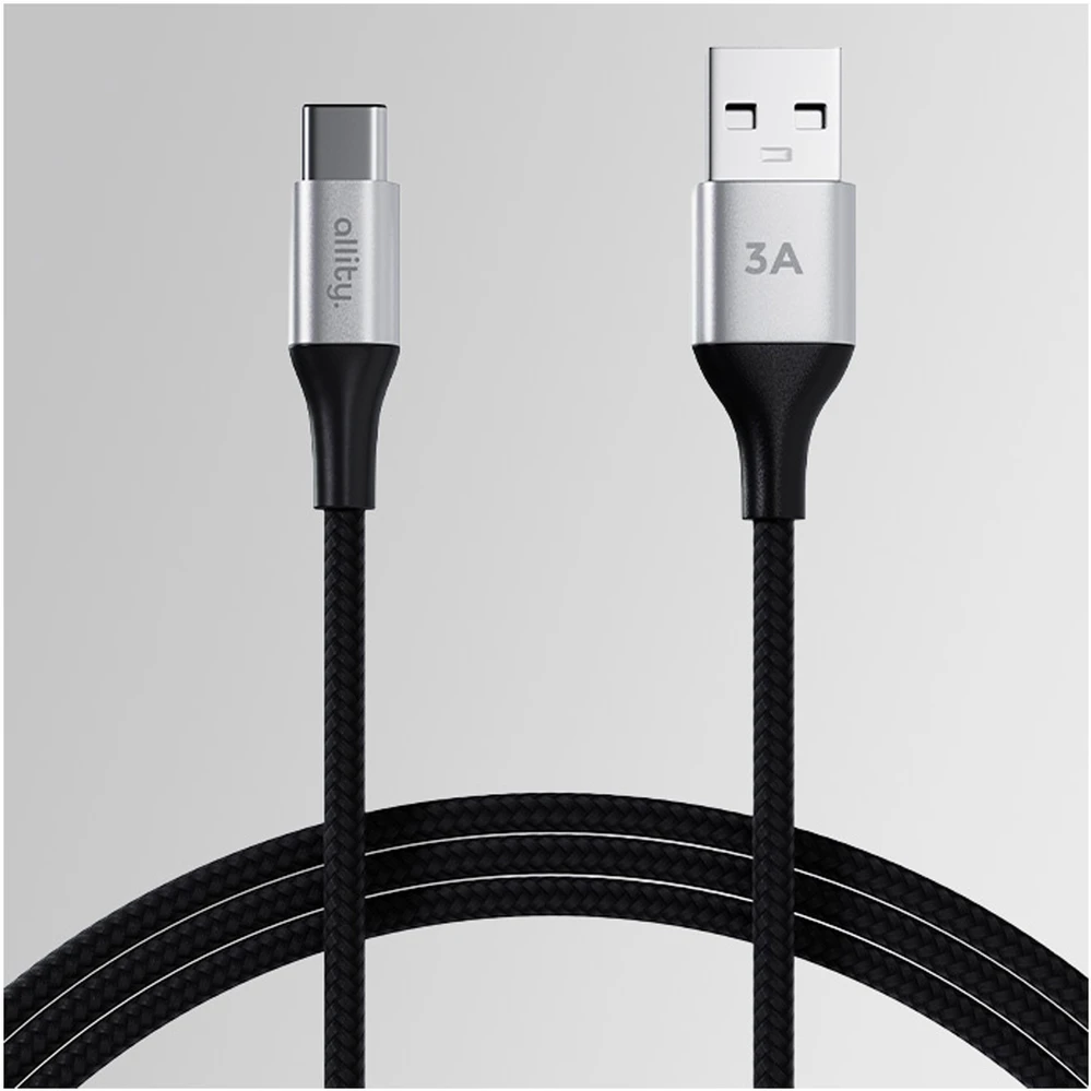 Allity Sp. z o.o. Allity cable AUC-01 USB-A - USB-C 1.0 m 3A juodas