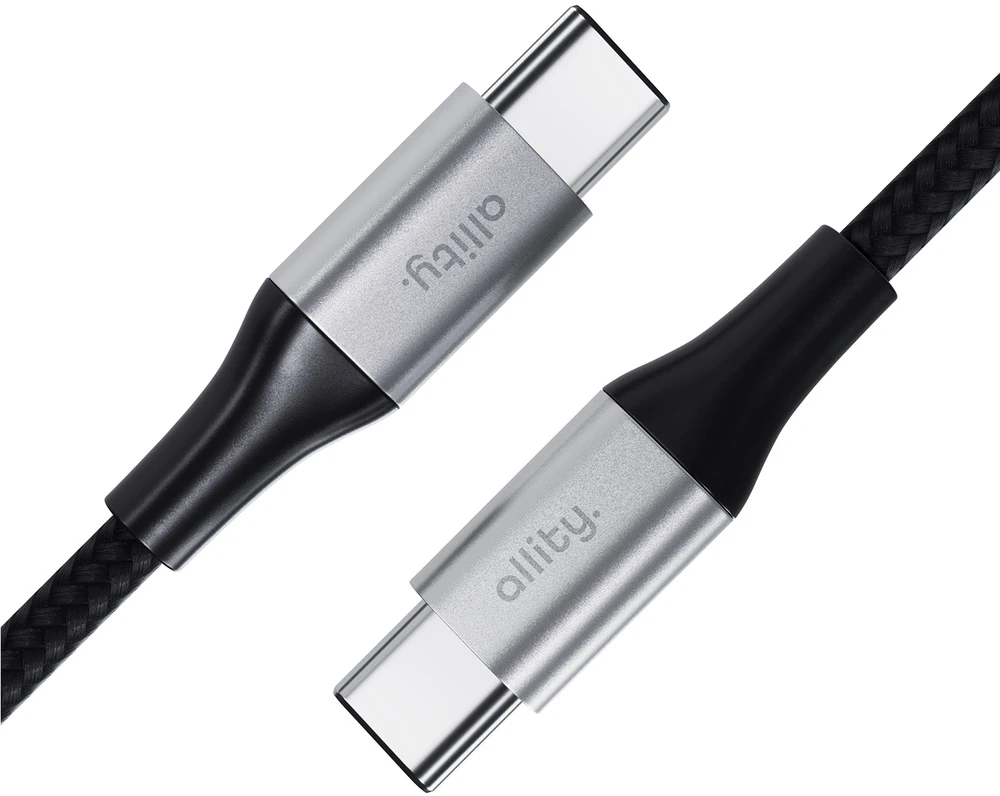 "Allity" kabelis AUC-01 USB-C - USB-C 2.0 m 100W juodas