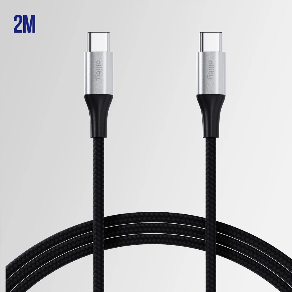 "Allity" kabelis AUC-01 USB-C - USB-C 2.0 m 100W juodas