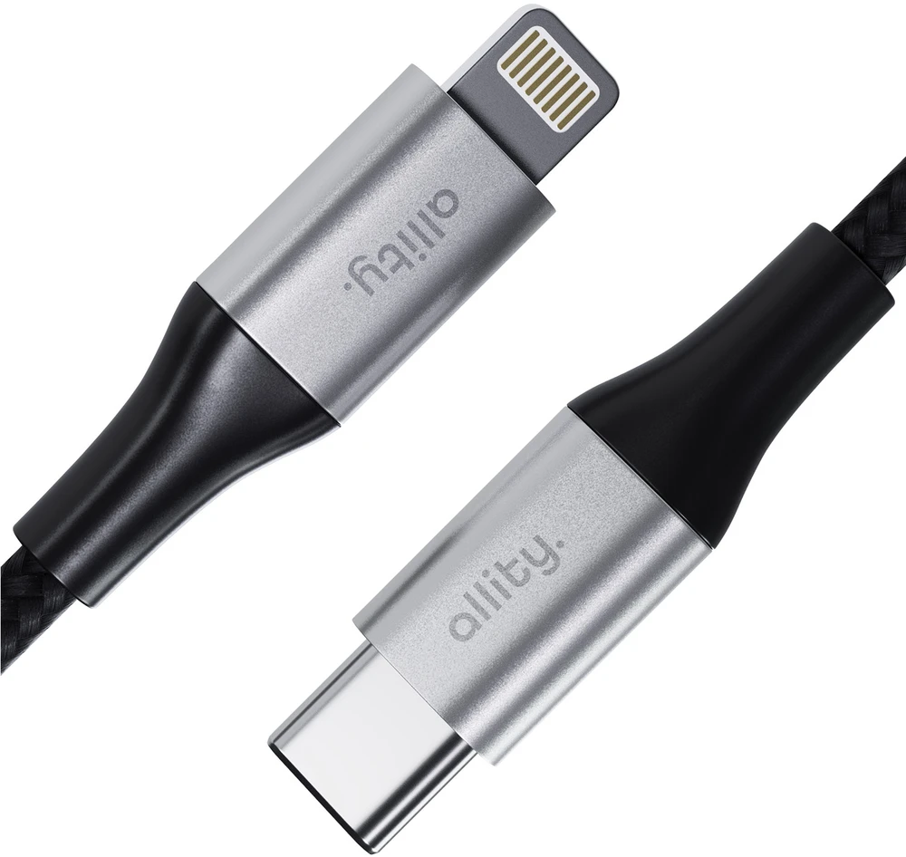 "Allity" kabelis AUC-01 USB-C - Lightning 2.0 m 27W juodas