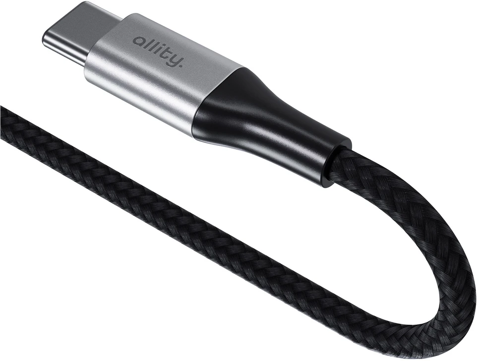 "Allity" kabelis AUC-01 USB-C - USB-C 2.0 m 100W juodas