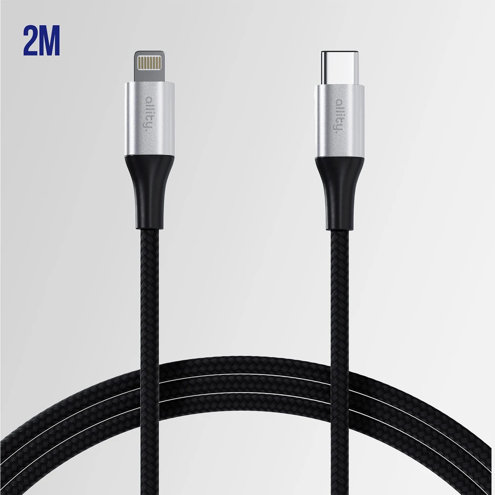 "Allity" kabelis AUC-01 USB-C - Lightning 2.0 m 27W juodas