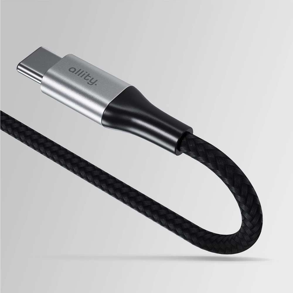 "Allity" kabelis AUC-01 USB-C - USB-C 2.0 m 100W juodas