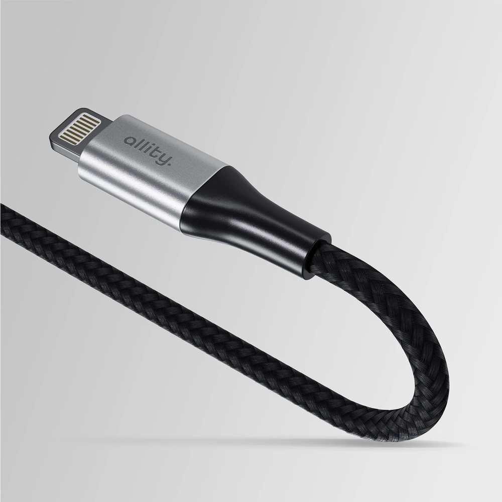 "Allity" kabelis AUC-01 USB-C - Lightning 2.0 m 27W juodas