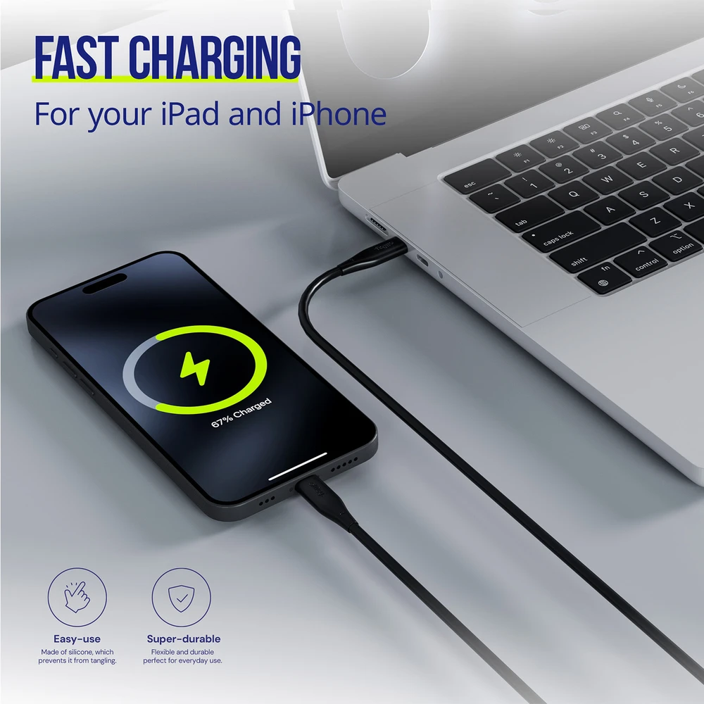 "Allity" kabelis AUC-02 USB-C - USB-C 1.0 m 60W juodas