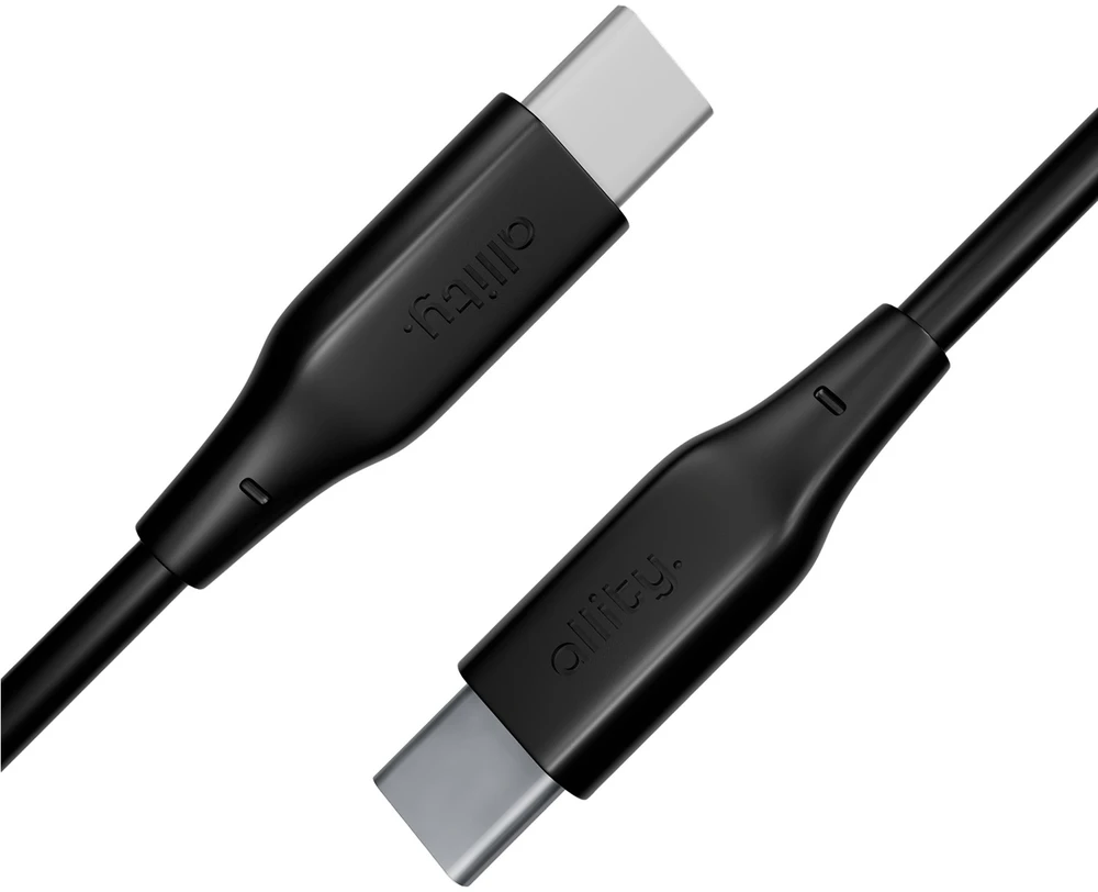 "Allity" kabelis AUC-02 USB-C - USB-C 1.0 m 60W juodas