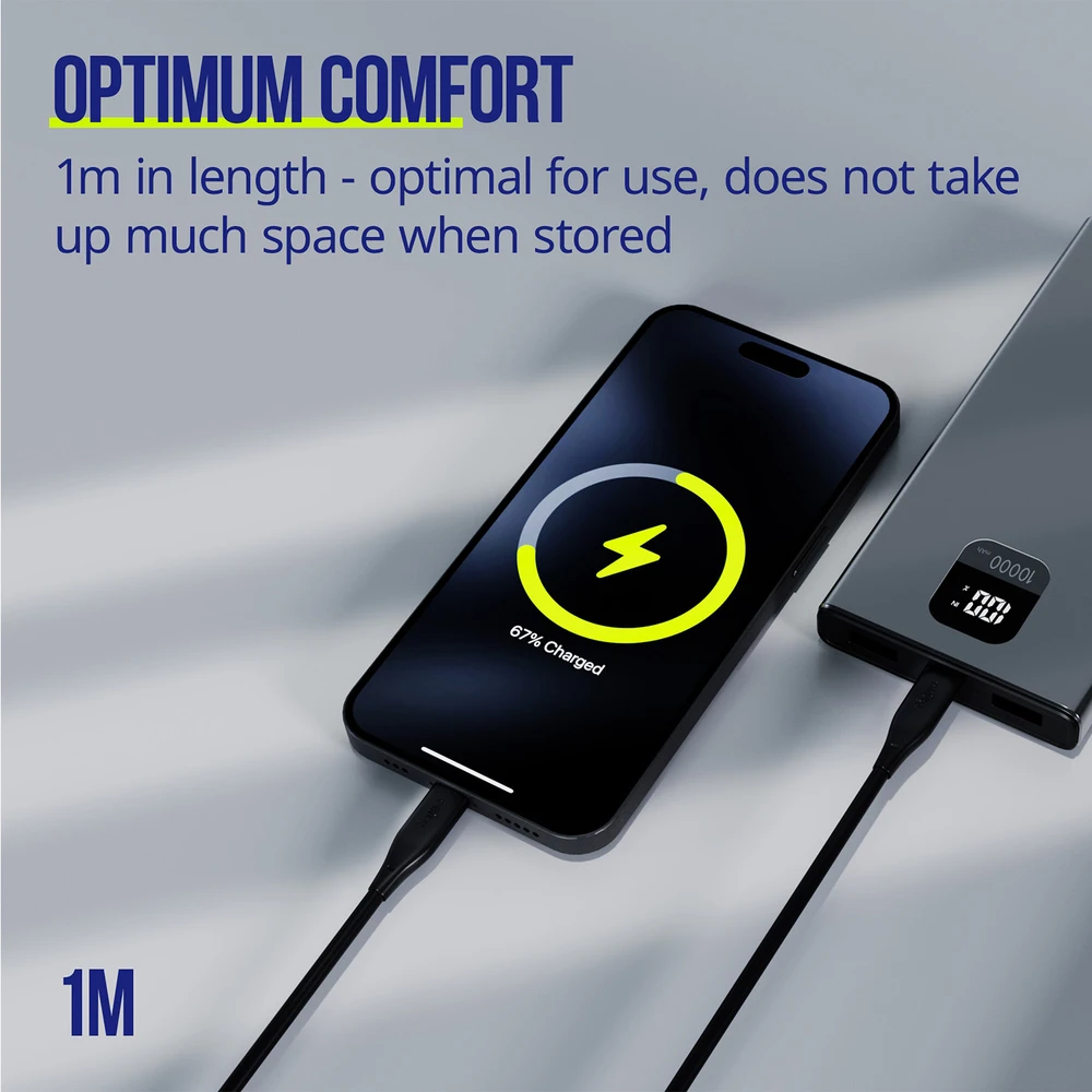 "Allity" kabelis AUC-02 USB-C - USB-C 1.0 m 60W juodas