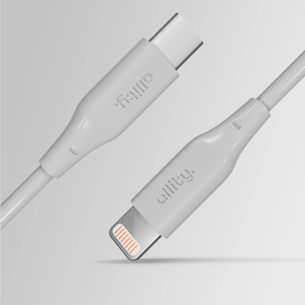 „Allity“ kabelis AUC-02 USB-C - Lightning 2.0 m 27W baltas