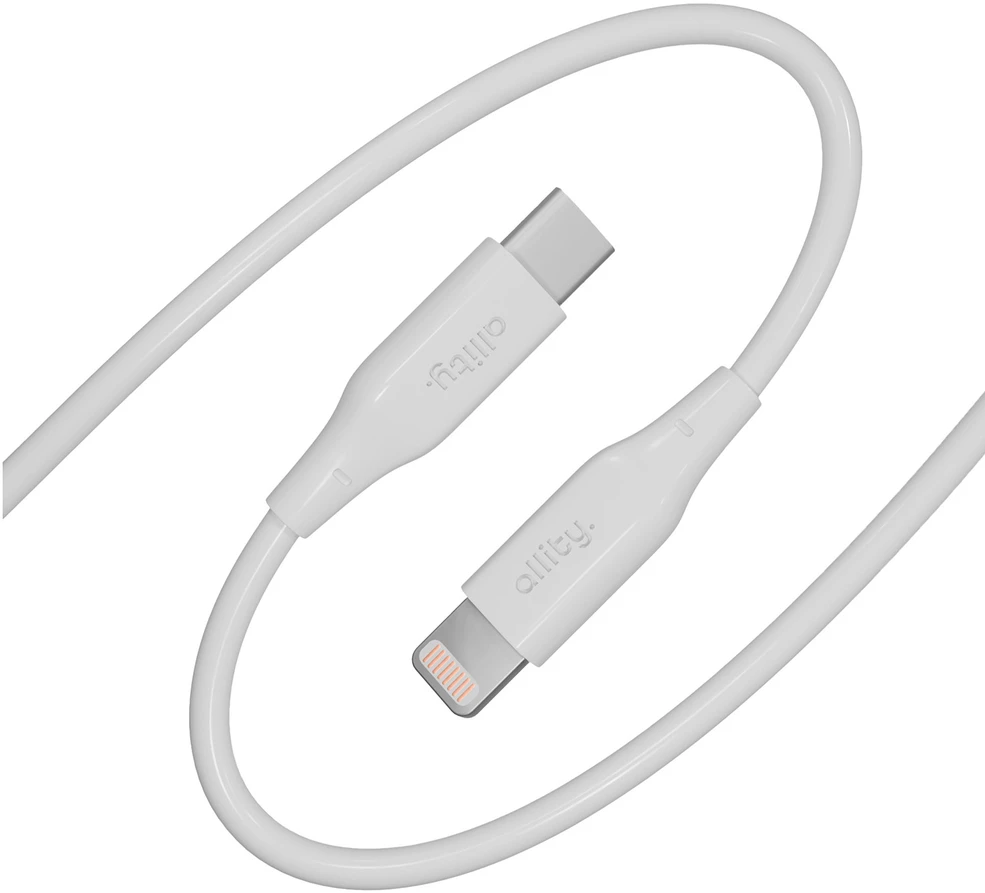 „Allity“ kabelis AUC-02 USB-C - „Lightning“ 1,0 m 27W baltas