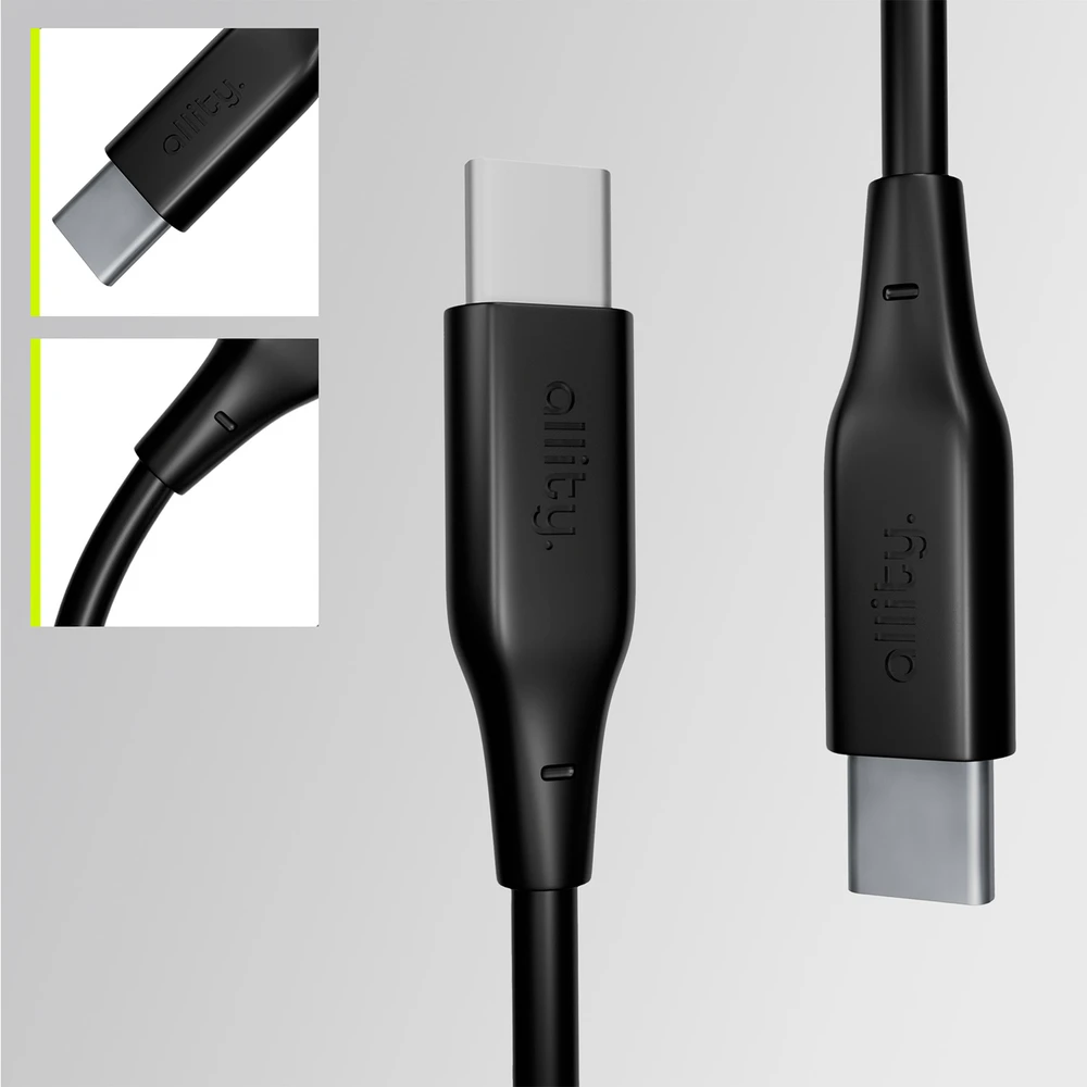 Allity Sp. su o.o. Allity cable AUC-02 USB-C - USB-C 2.0 m 60W juodas