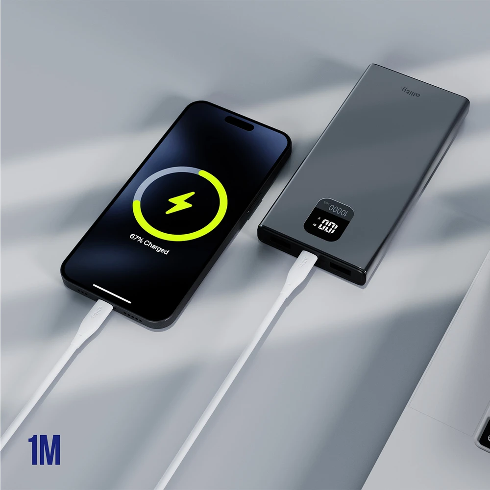 Allity Sp. su o.o. „Allity“ kabelis AUC-02 USB-C - USB-C 1,0 m 60W baltas