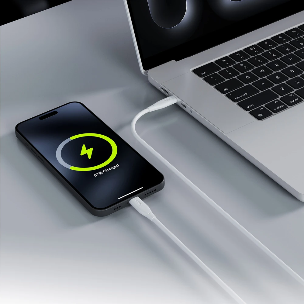 „Allity“ kabelis AUC-02 USB-C - USB-C 2.0 m 100W baltas