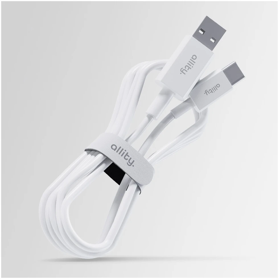 Allity Sp. su o.o. „Allity“ laidas AUC-03 USB-A - USB-C 1,0 m 3A, baltas
