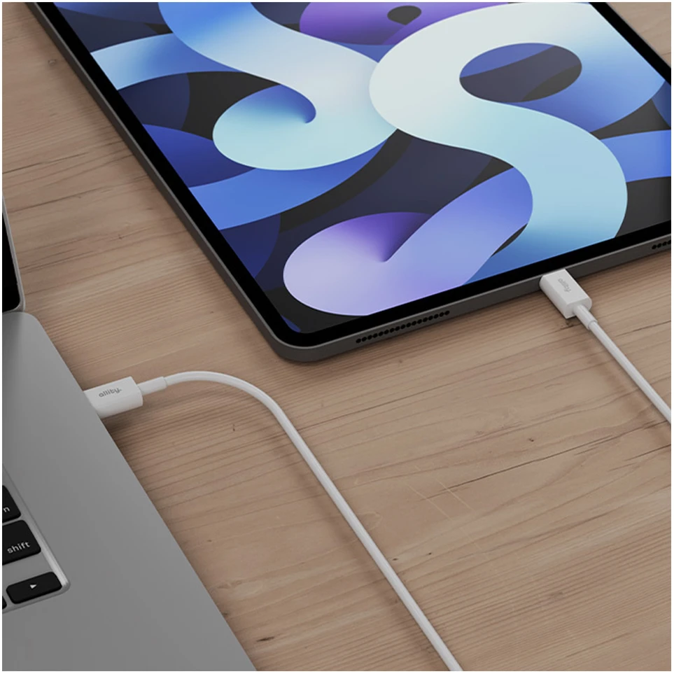 Allity Sp. su o.o. „Allity“ laidas AUC-03 USB-A - USB-C 1,0 m 3A, baltas