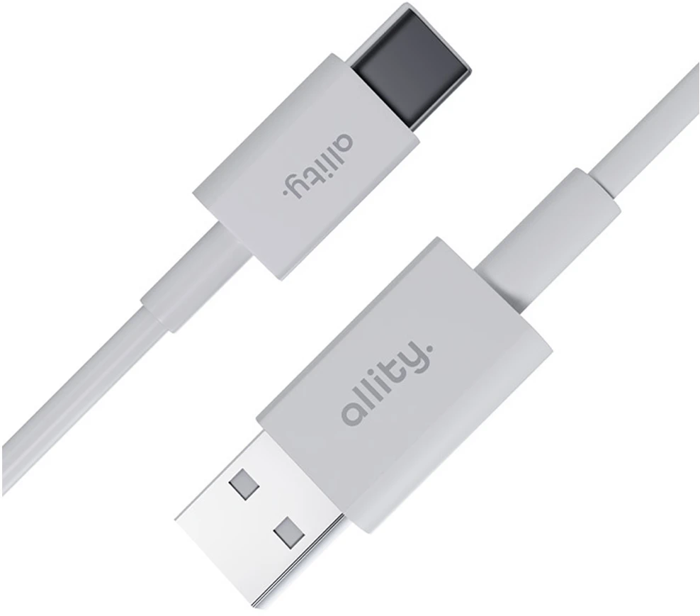 Allity Sp. su o.o. „Allity“ laidas AUC-03 USB-A - USB-C 1,0 m 3A, baltas