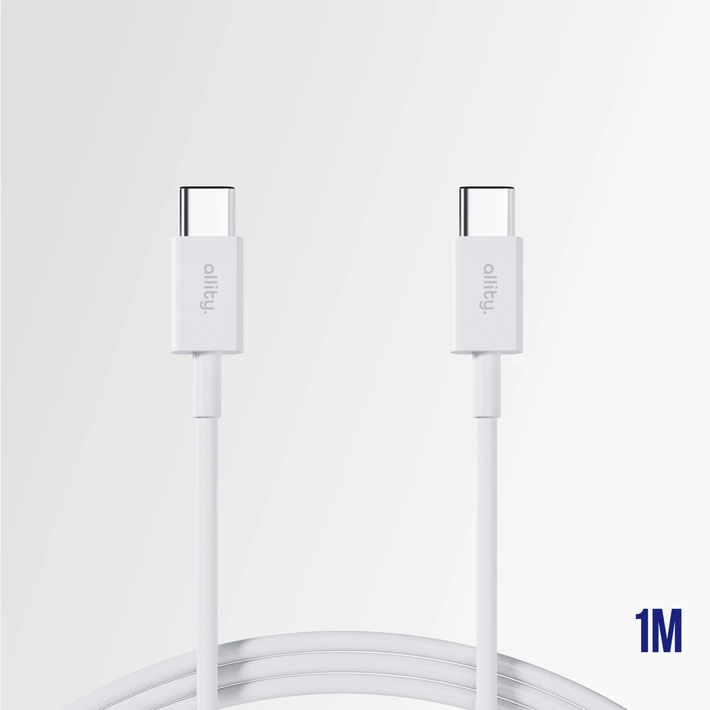 Allity Sp. su o.o. Allity kabelis AUC-03 USB-C - USB-C 1.0 m 60W baltas