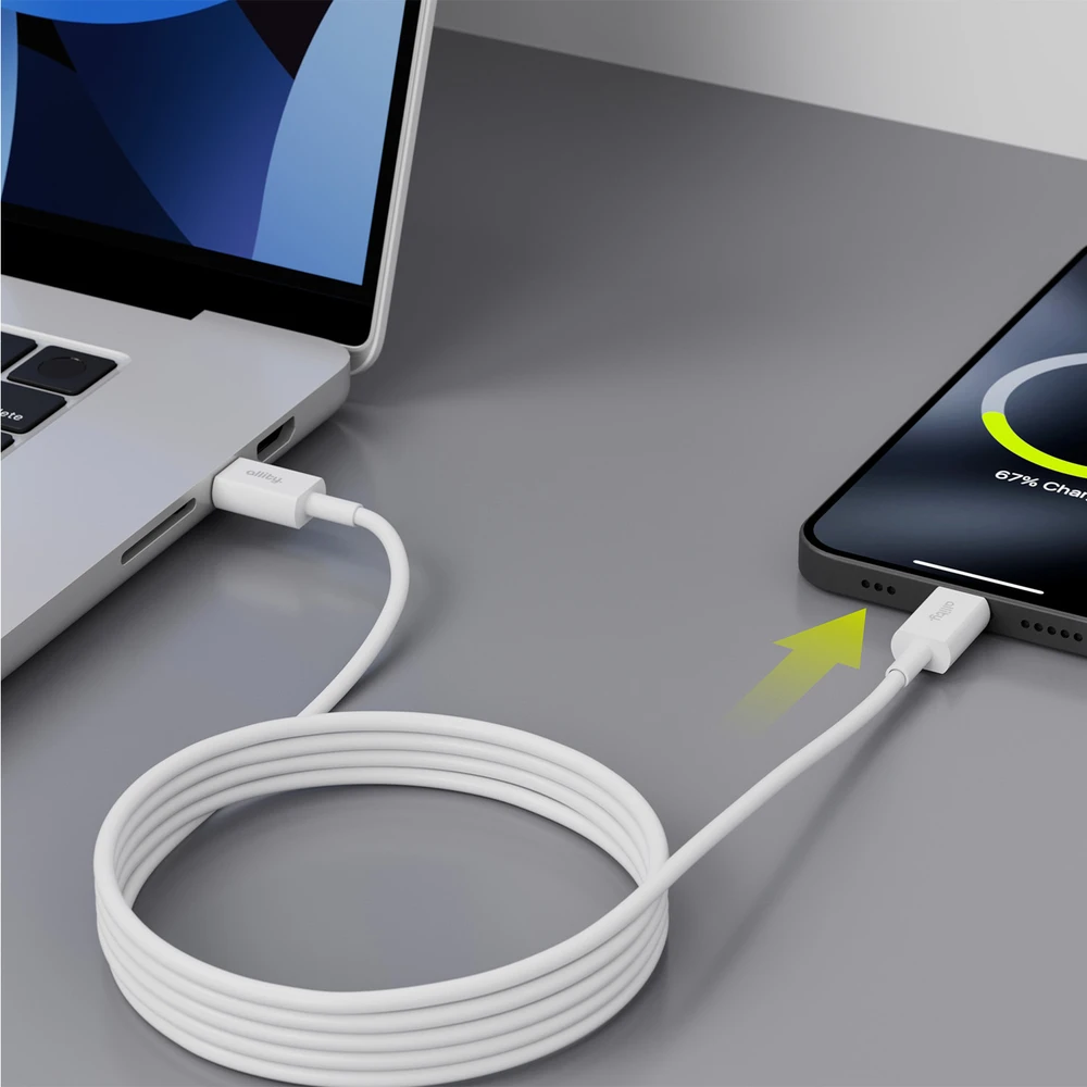 Allity Sp. su o.o. Allity kabelis AUC-03 USB-C - USB-C 2.0 m 60W baltas