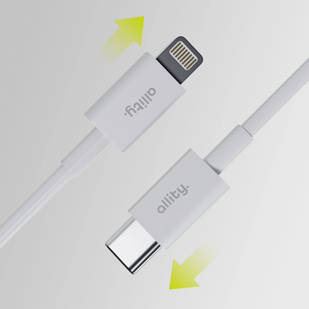 Allity Sp. su o.o. Allity kabelis AUC-03 USB-C - Lightning 2.0 m 27W baltas