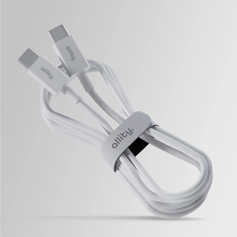 Allity Sp. su o.o. Allity kabelis AUC-03 USB-C - USB-C 1.0 m 60W baltas